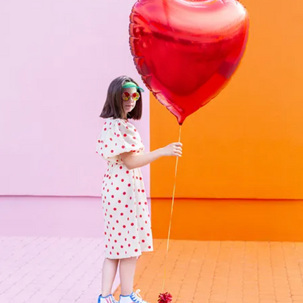 Balon foliowy Serce 68x72cm czerwony - balon foliowy