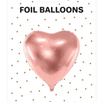 Balon foliowy Serce 68x72cm różowe złoto - balon foliowy