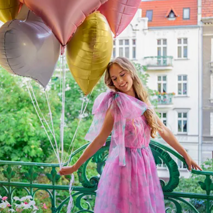 Balon foliowy Serce 75x64,5 cm biały - balon foliowy