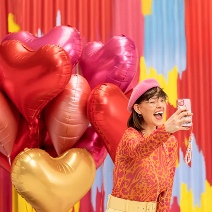 Balon foliowy Serce 75x64,5 cm czerwony - balon foliowy