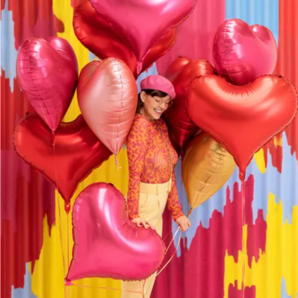 Balon foliowy Serce 75x64,5 cm czerwony - balon foliowy