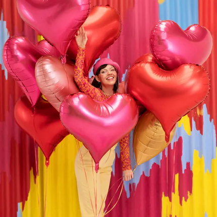 Balon foliowy Serce 75x64,5 cm czerwony - balon foliowy