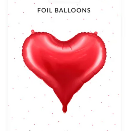 Balon foliowy Serce 75x64,5 cm czerwony - balon foliowy