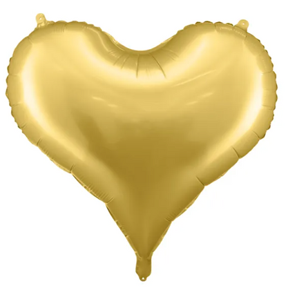 Balon foliowy Serce 75x64,5 cm złoty - balon foliowy