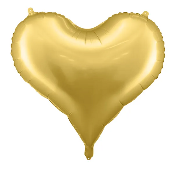 Balon foliowy Serce 75x64,5 cm złoty - balon foliowy