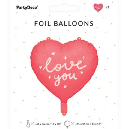 Balon foliowy Serce ’’I love you’’ 45 cm - balon foliowy