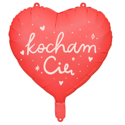 Balon foliowy Serce ’’Kocham Cię’’ 45 cm mix - balon foliowy
