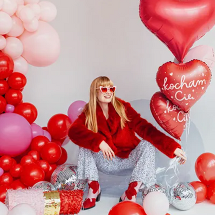 Balon foliowy Serce ’’Kocham Cię’’ 45 cm mix - balon foliowy
