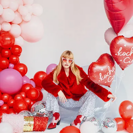 Balon foliowy Serce ’’Kocham Cię’’ 45 cm mix - balon foliowy