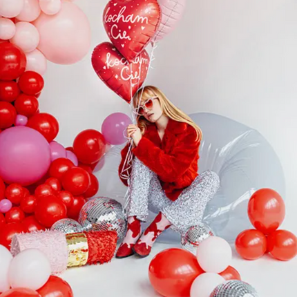 Balon foliowy Serce ’’Kocham Cię’’ 45 cm mix - balon foliowy