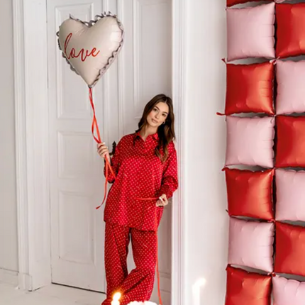 Balon foliowy Serce LOVE 50x47cm - balon foliowy