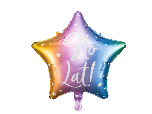 Balon foliowy Sto Lat! mix - Yooglo