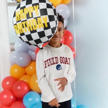 Balon foliowy Szachownica Happy Birthday 45 cm - balony