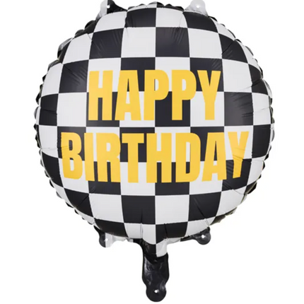 Balon foliowy Szachownica Happy Birthday 45 cm - balony