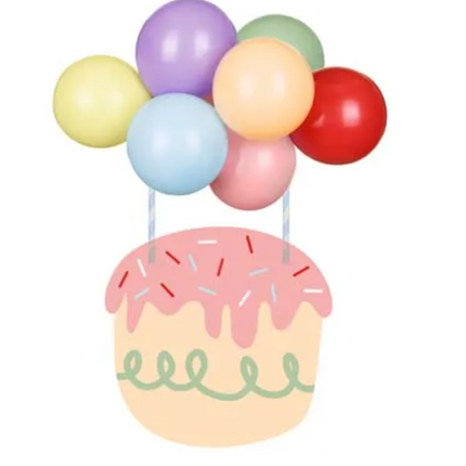 Balonowy topper na tort, tęcza, mix, 29 cm - Yooglo