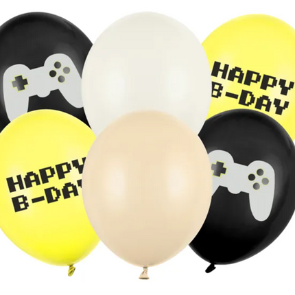Balony 30 cm Happy B-day mix - balony