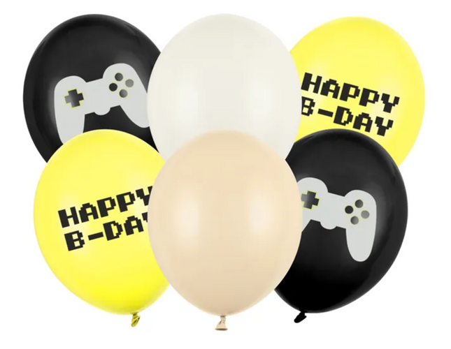 Balony 30 cm Happy B-day mix - balony