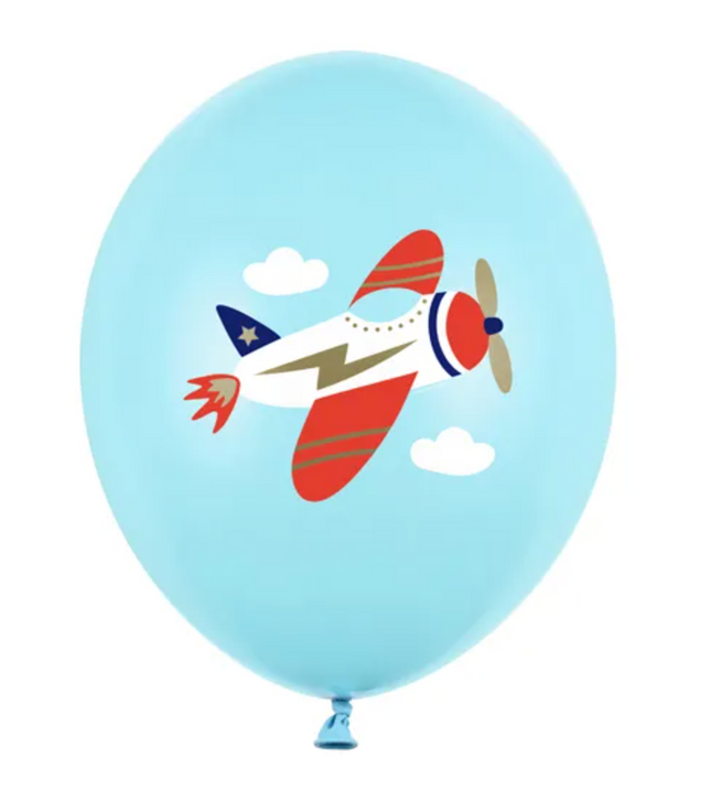 Balony 30 cm Samolot Pastel Light Blue opak. 50szt. - balony