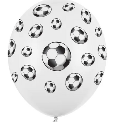 Balony 30cm Piłki nożne Pastel P. White (50szt) - balony