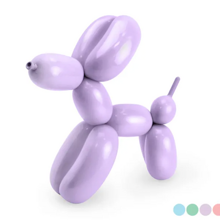 Balony modeliny pastelowe 130cm z pompką mix - balony