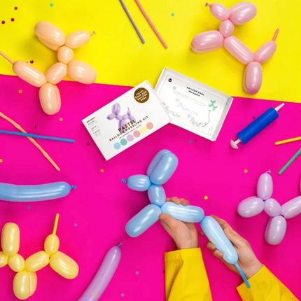 Balony modeliny pastelowe 130cm z pompką mix - balony