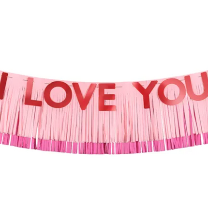 Baner I Love You 150x30 cm - baner