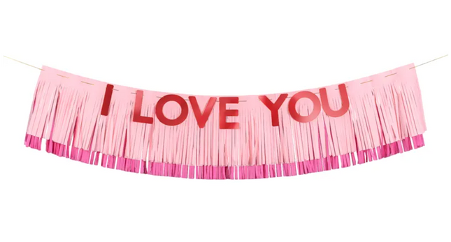 Baner I Love You 150x30 cm - baner