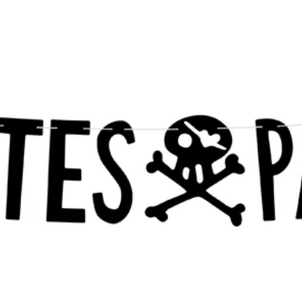 Baner Piraci - Pirates Party czarny 14x100cm - baner