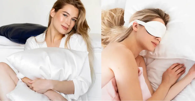 Biała maska na oczy do spania