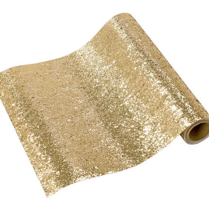 Bieżnik na stół Luxe ze złotym brokatem - Yooglo