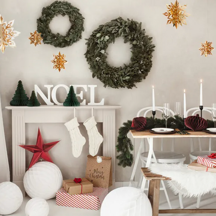 Bombka papierowa honeycomb Owal, bordo, 18x15cm - Yooglo