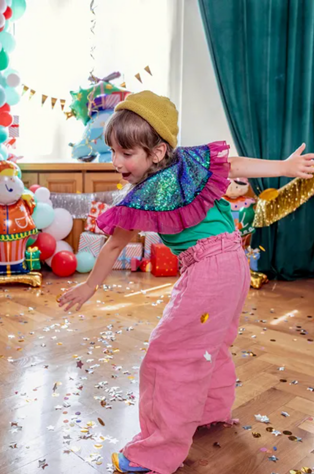 Cekinowy kołnierzyk mix - kołnierz