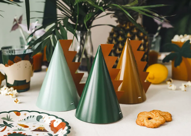 Czapeczki Dinozaury 14 cm mix - czapeczki papierowe