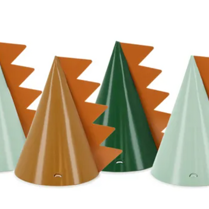 Czapeczki Dinozaury 14 cm mix - czapeczki papierowe