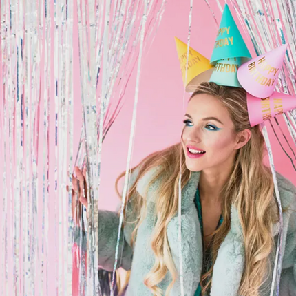 Czapeczki Happy Birthday mix kolorów - czapeczki papierowe