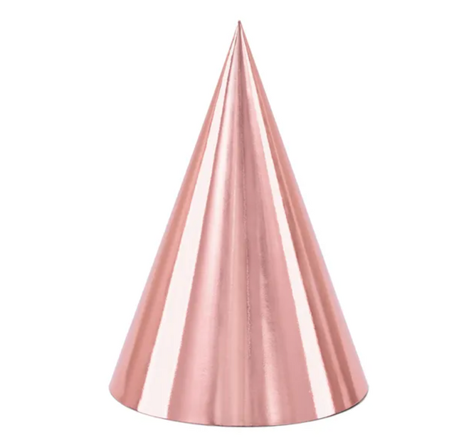 Czapeczki różowe złoto - czapeczki papierowe