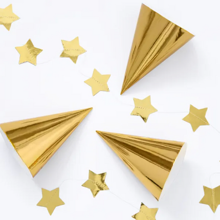 Czapeczki złoty - czapeczki papierowe