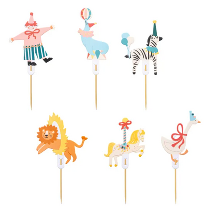 Dekoracje do muffinek Cyrk - dekoracje do muffinek