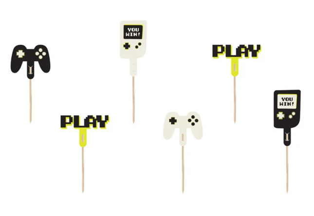 Dekoracje do muffinek - Gamer - dekoracje do muffinek