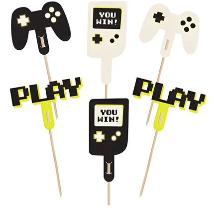 Dekoracje do muffinek - Gamer - dekoracje do muffinek