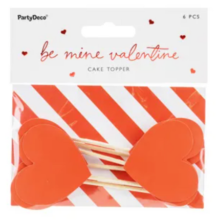 Dekoracje do muffinek Serca 11 cm - dekoracje do muffinek