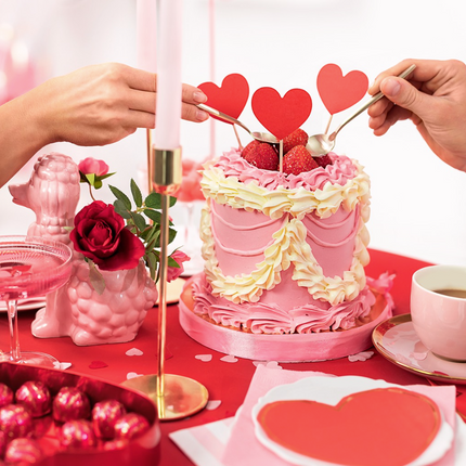 Dekoracje do muffinek Serca 11 cm - dekoracje do muffinek