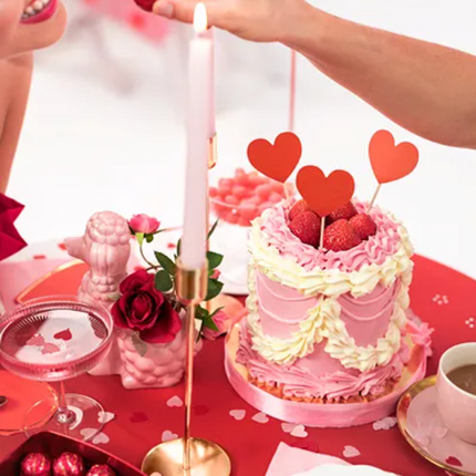 Dekoracje do muffinek Serca 11 cm - dekoracje do muffinek