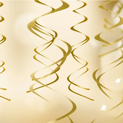 Dekoracje wiszące Świderki złoty - Zawieszki / Świderki