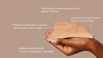 Drewniana szczotka do masażu biustu, szyi i dekoltu - Yooglo