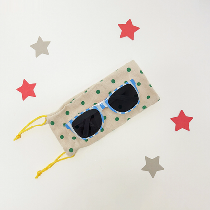 Dwukolorowe okulary przeciwsłoneczne w paski - Yooglo