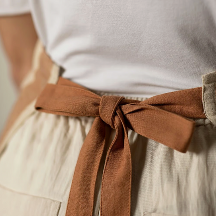 Fartuch beżowy w paski - Yooglo