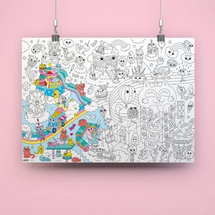 GIGANTYCZNA KOLOROWANKA 100x70 - KAWAII - Yooglo