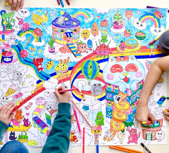 GIGANTYCZNA KOLOROWANKA 100x70 - KAWAII - Yooglo