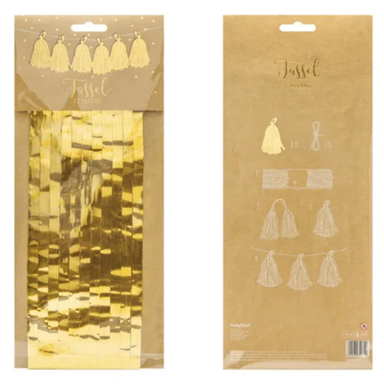 Girlanda frędzle złoty - frędzle